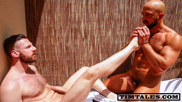 Bruno Boni bottoms for Tim Kruger on gay porn site Tim Tales.
