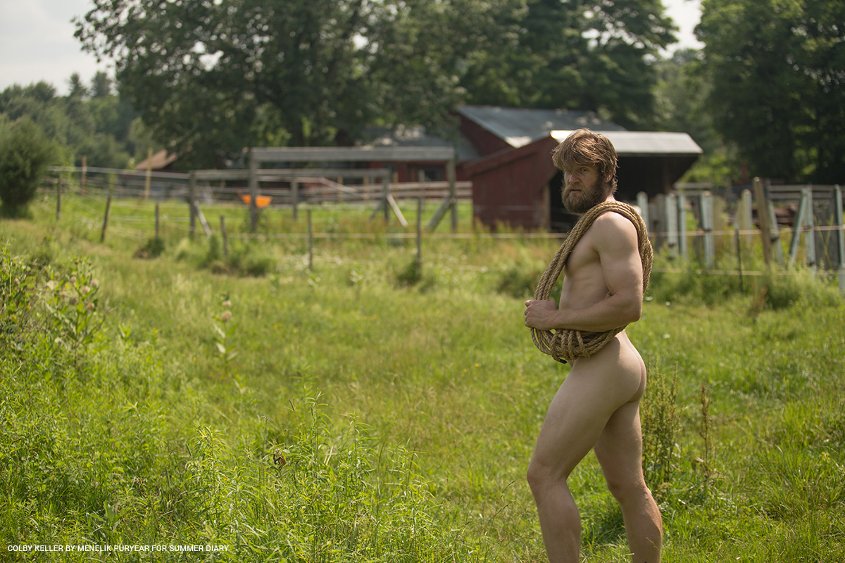 Colby Keller poses nude for Menelik Puryear in a spread for Summer Diary Project.