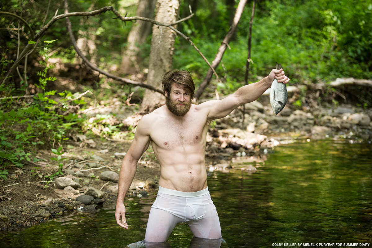 Colby Keller poses nude for Menelik Puryear in a spread for Summer Diary Project.
