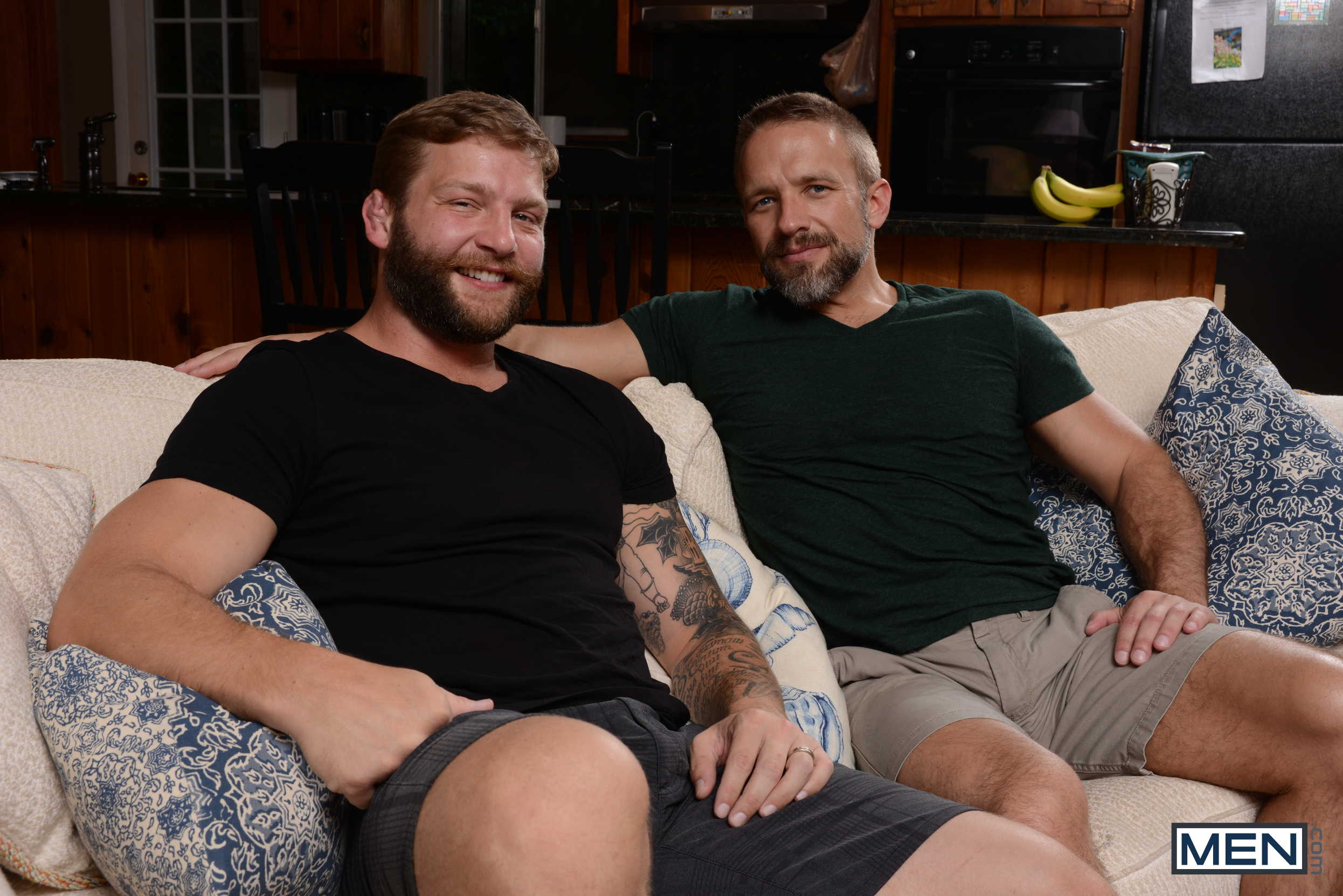 Colby Jansen and Dirk Caber flip-fuck in Son Swap by gay porn site Drill My Hole.