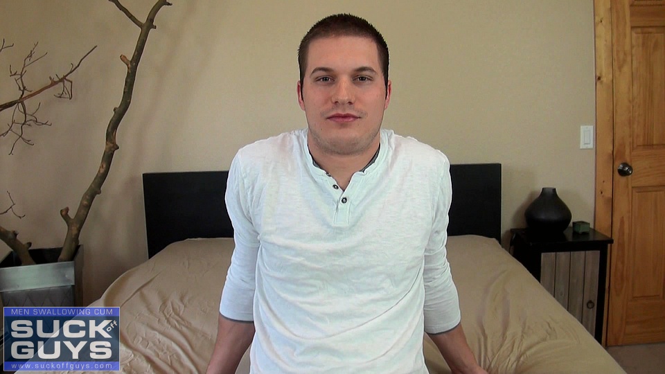 Jaxson gets his first gay blowjob and rimjob on gay porn site SUCK off GUYS.
