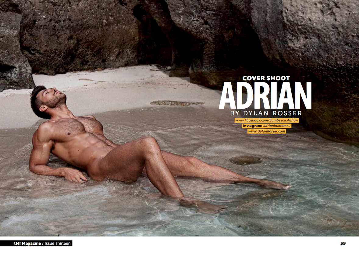 Sneak peek into issue 13 of tMF magazine, featuring full frontal nudes of cover model Adrian.