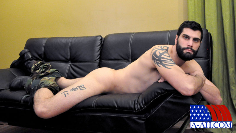 Private Antonio takes Eddy Adams' thick 9 x 8 inch cock on gay porn site All-American Heroes.