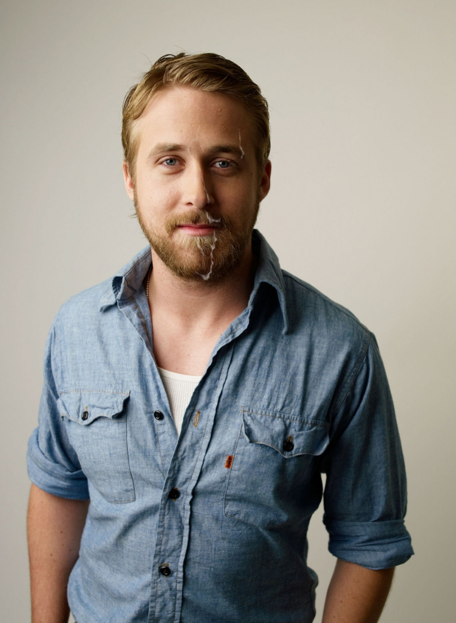 Ryan Gosling gay facial cum shot