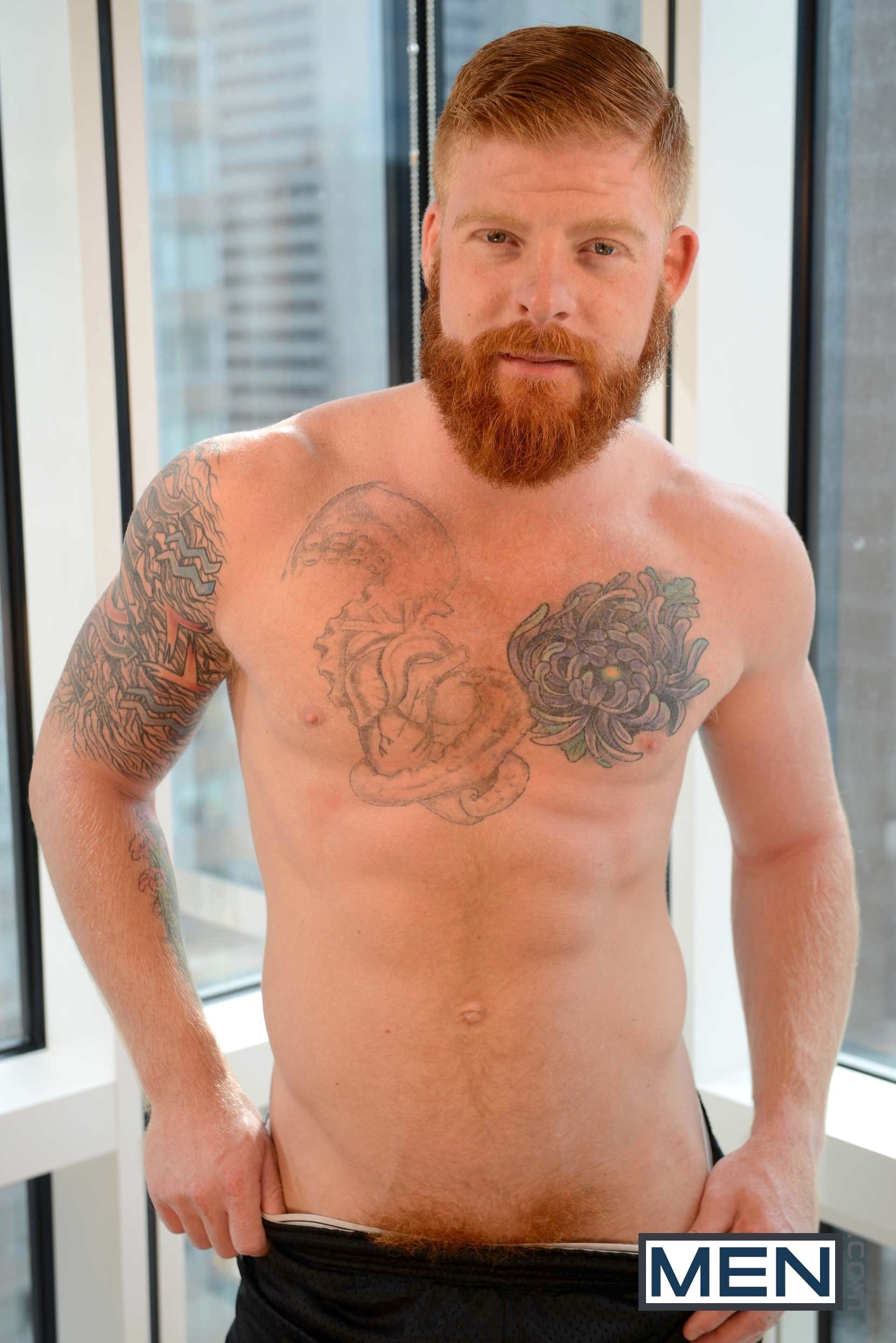 Bennett Anthony fucks Nicoli Cole in a gay porn scene for MEN.