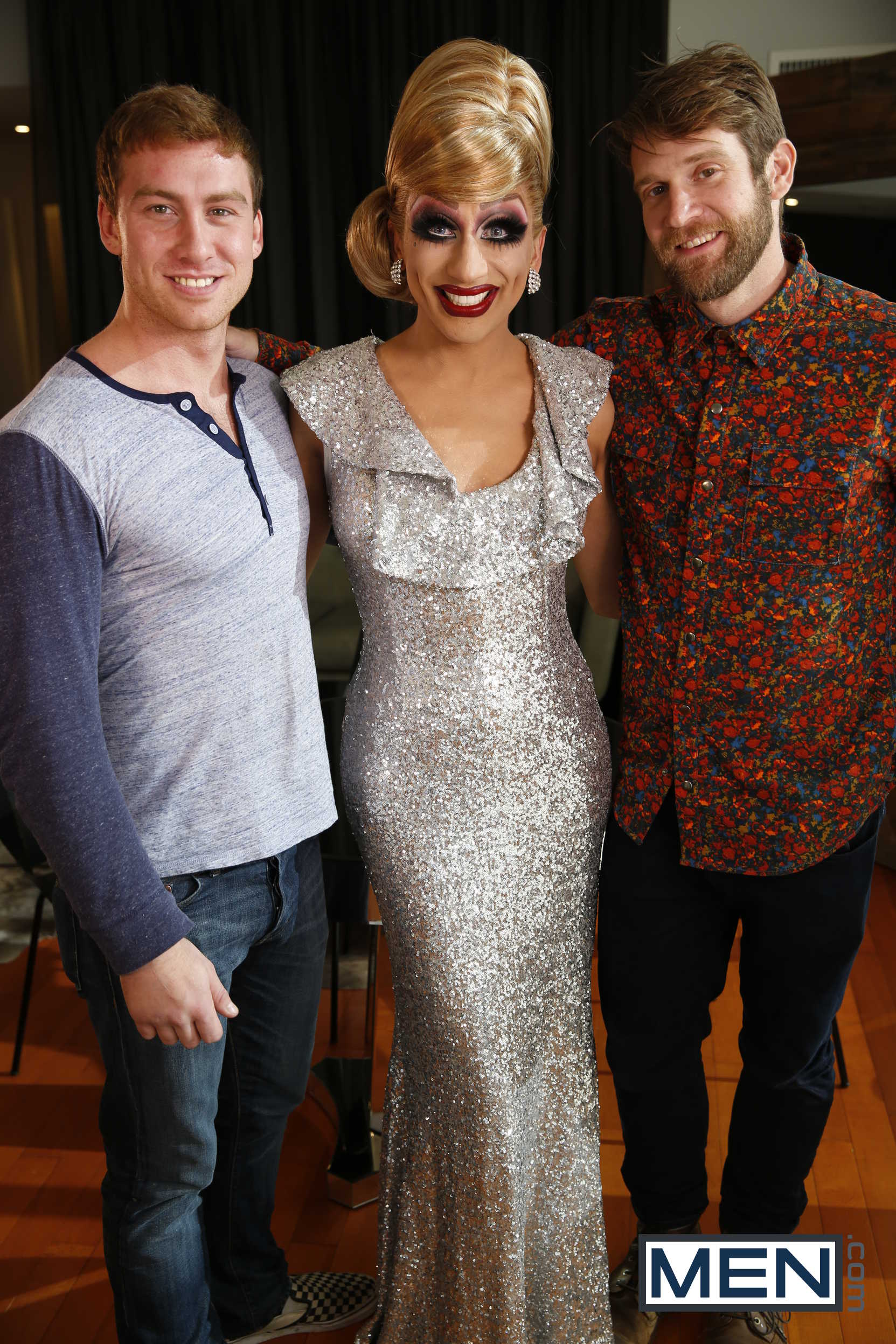 Connor Maguire, Bianca Del Rio and Colby Keller