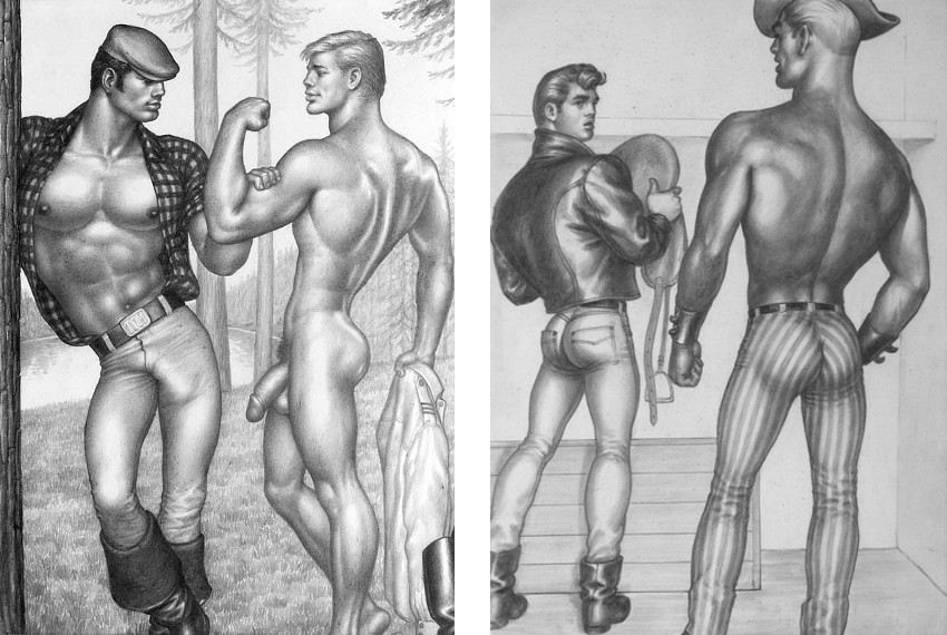 Tom-of-Finland-Untitled-XXL-Series-Left-Tom-of-Finland-The-Saddle-Thief-III-1958-Right