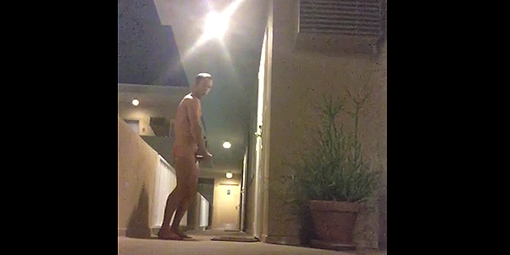Personal Trainer, Fitness, Man, Naked, Public, Jack Off, Neighbors, Caught, Outside, Nude, Masturbating