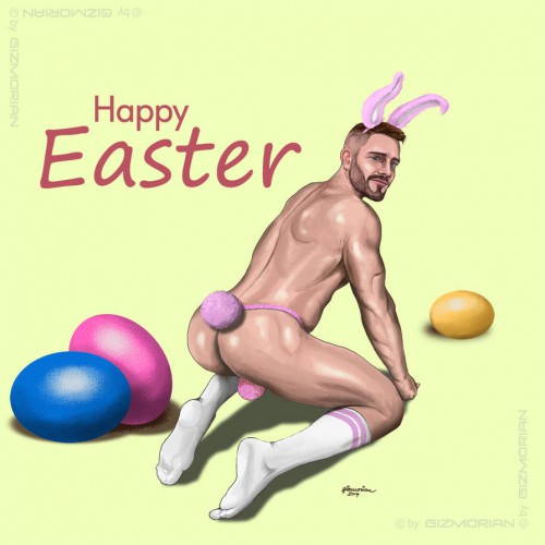 Gay, Male, Naked, Easter, Bunny, Furry, Sex, Fucking, Eggs, Balls, Rabbit, Costume, Sexy