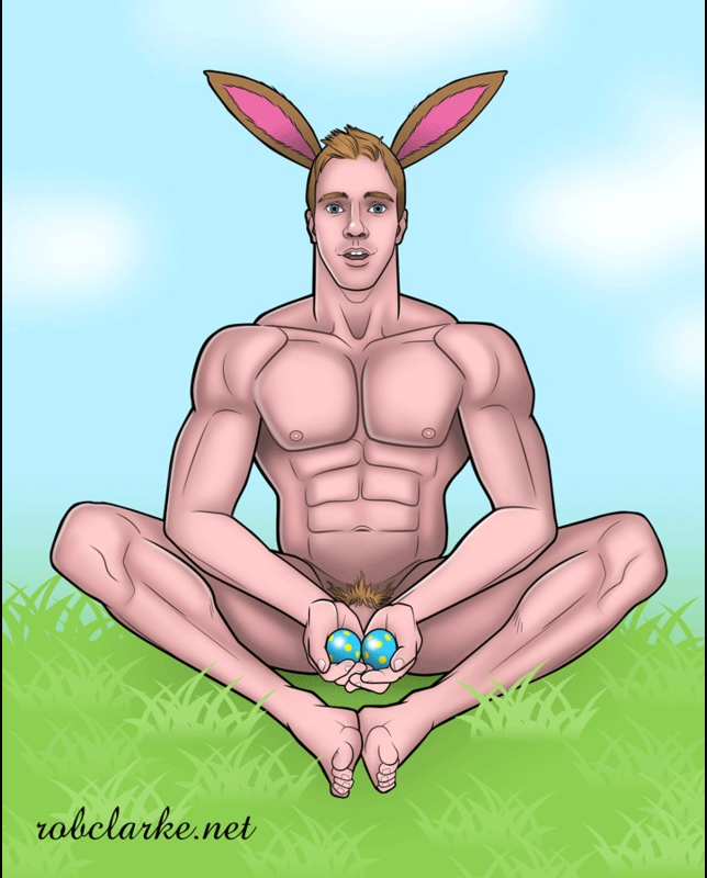 Gay, Male, Naked, Easter, Bunny, Furry, Sex, Fucking, Eggs, Balls, Rabbit, ...