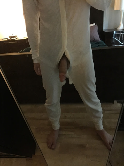 Gay, Underwear, Long johns, Union Suit, Tights, Dick Out, Ass, Cock, Butt, Sexy, Naked, Winter