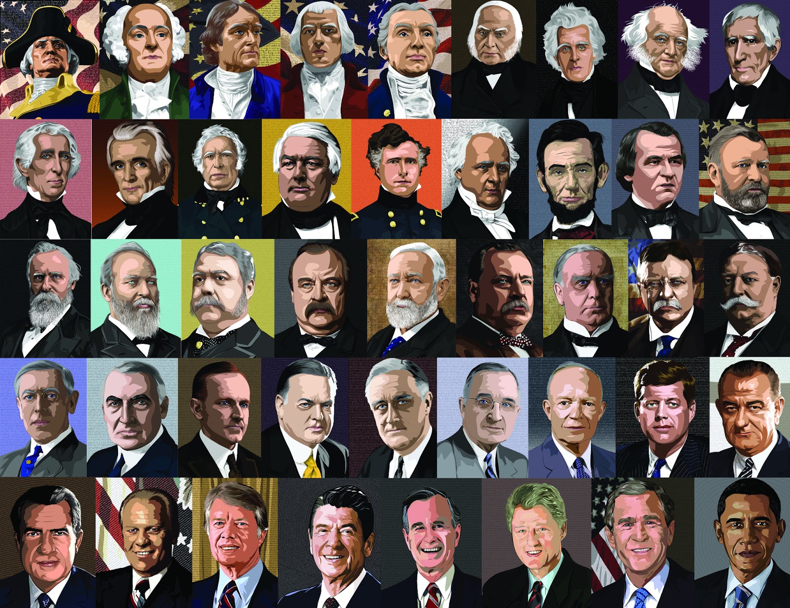 Сколько президентов в мире. Годы правления президентов США.